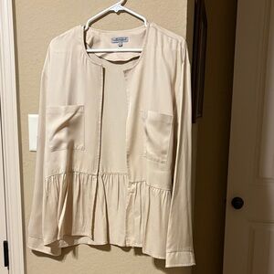 Cream Button-Front Jacket